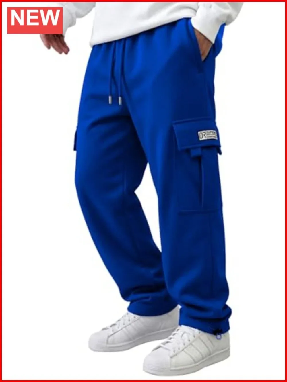 Cargo Sweatpants Drawstring Hiking Joggers Athletic Cotton Blend Pants